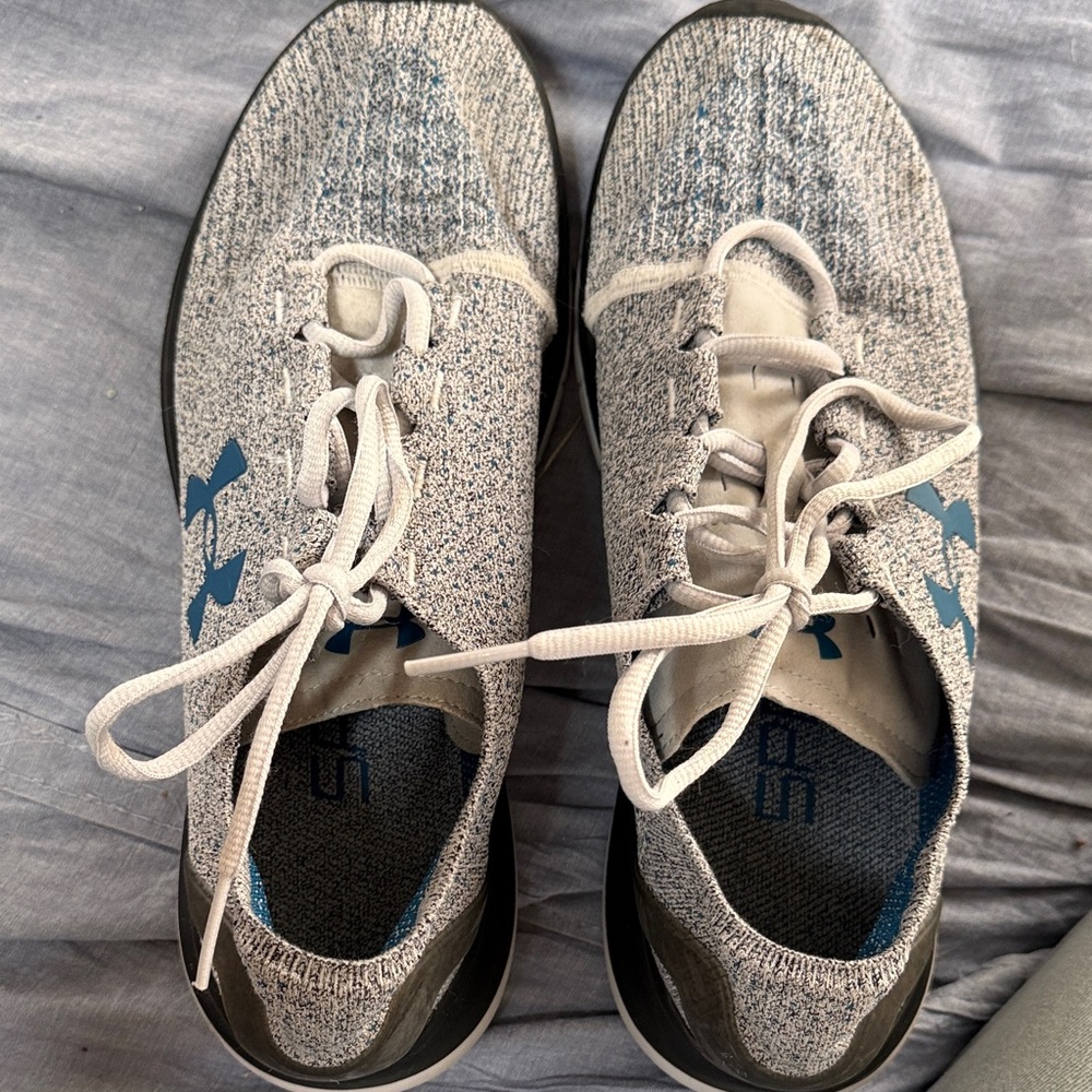Men’s Under Armour Speedform Gray and Blue Trainers, used once, brand new.